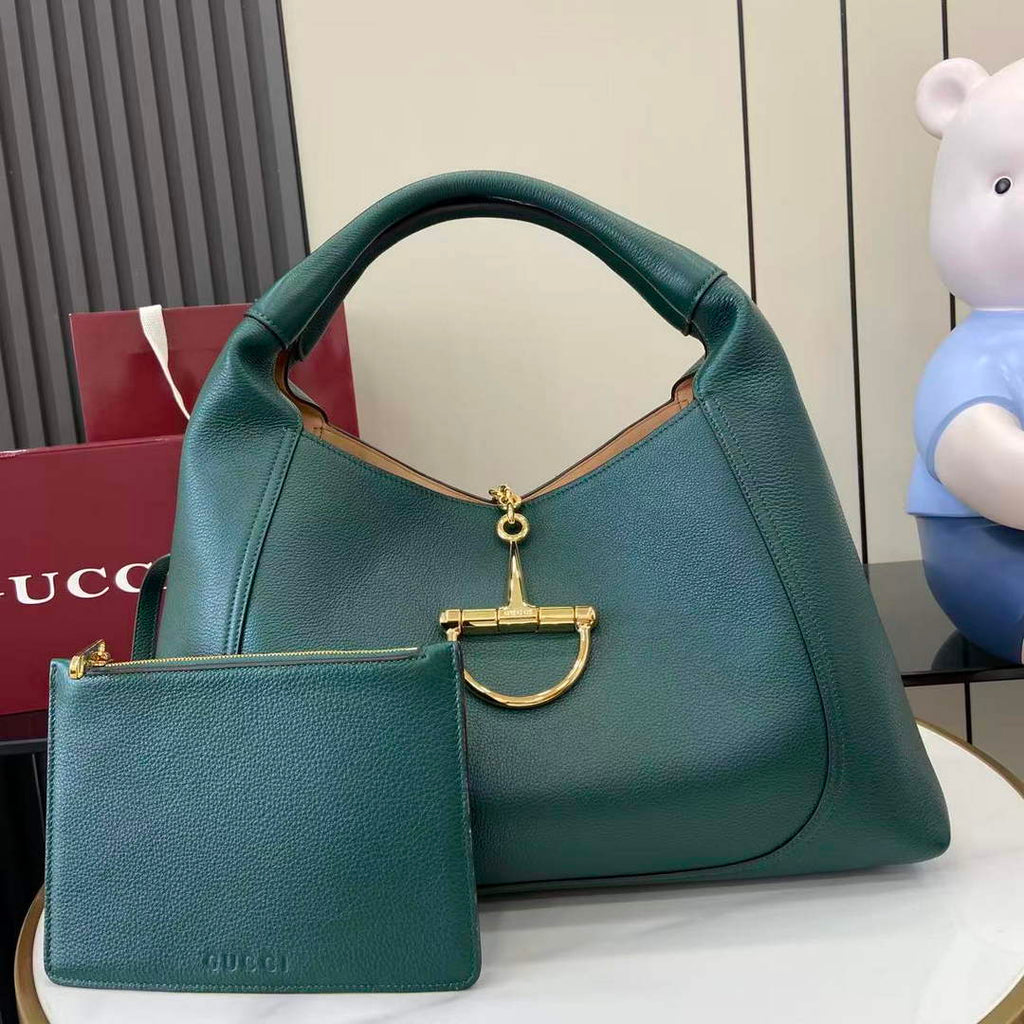 Gucci Softbit maxi shoulder bag, ‎837466 in blue green leather