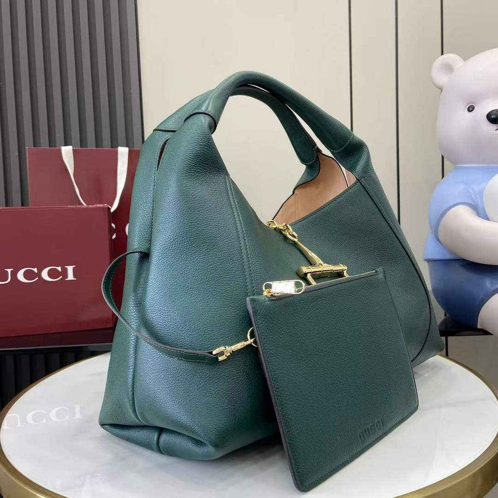 Gucci Softbit maxi shoulder bag, ‎837466 in blue green leather