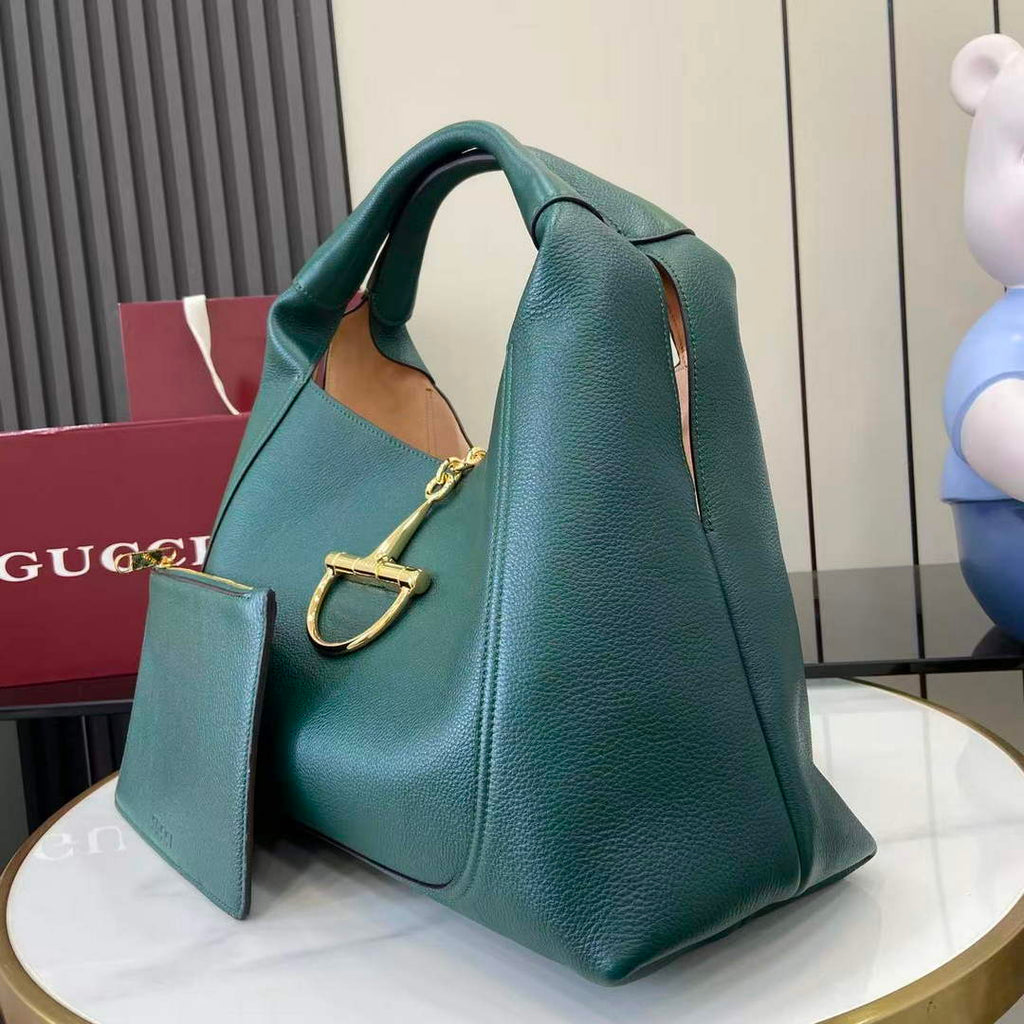 Gucci Softbit maxi shoulder bag, ‎837466 in blue green leather