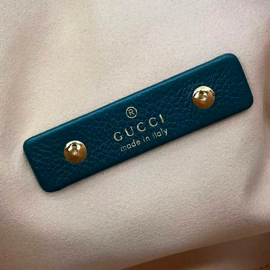 Gucci Softbit maxi shoulder bag, ‎837466 in blue green leather