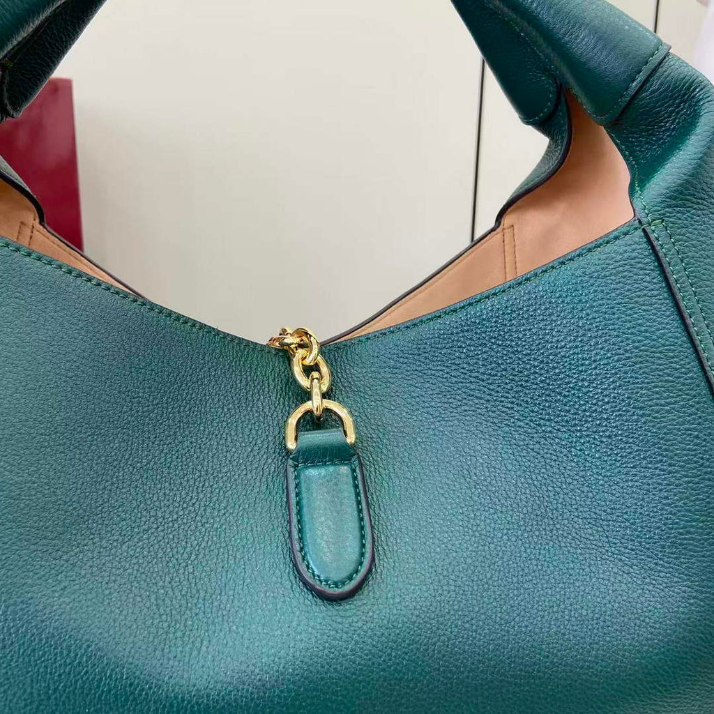 Gucci Softbit maxi shoulder bag, ‎837466 in blue green leather