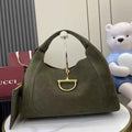 Gucci Softbit maxi shoulder bag, ‎837466 in green suede