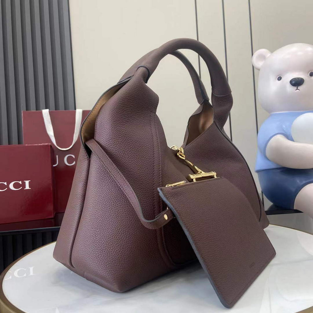 Gucci Softbit maxi shoulder bag, ‎837466 in dark brown leather