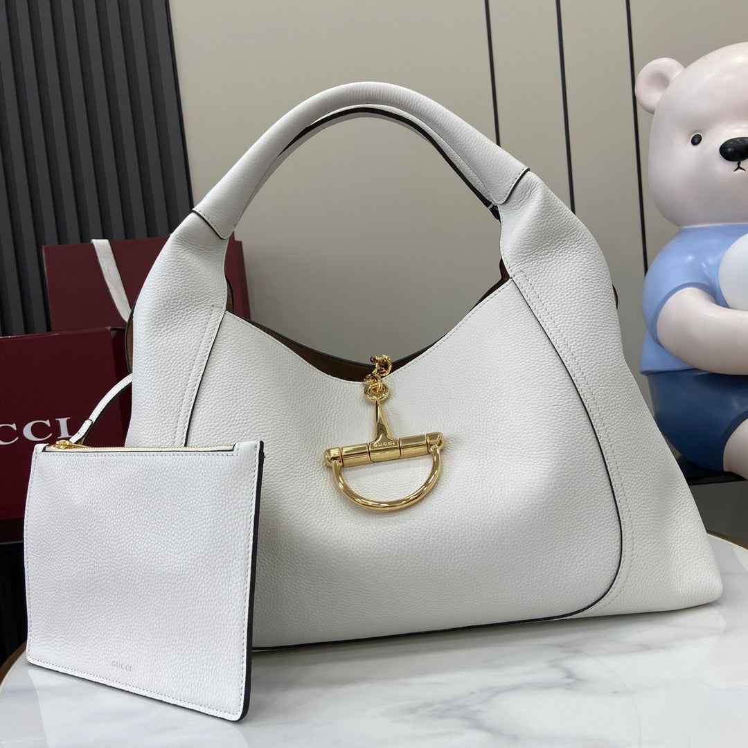 Gucci Softbit maxi shoulder bag, ‎837466 in white leather