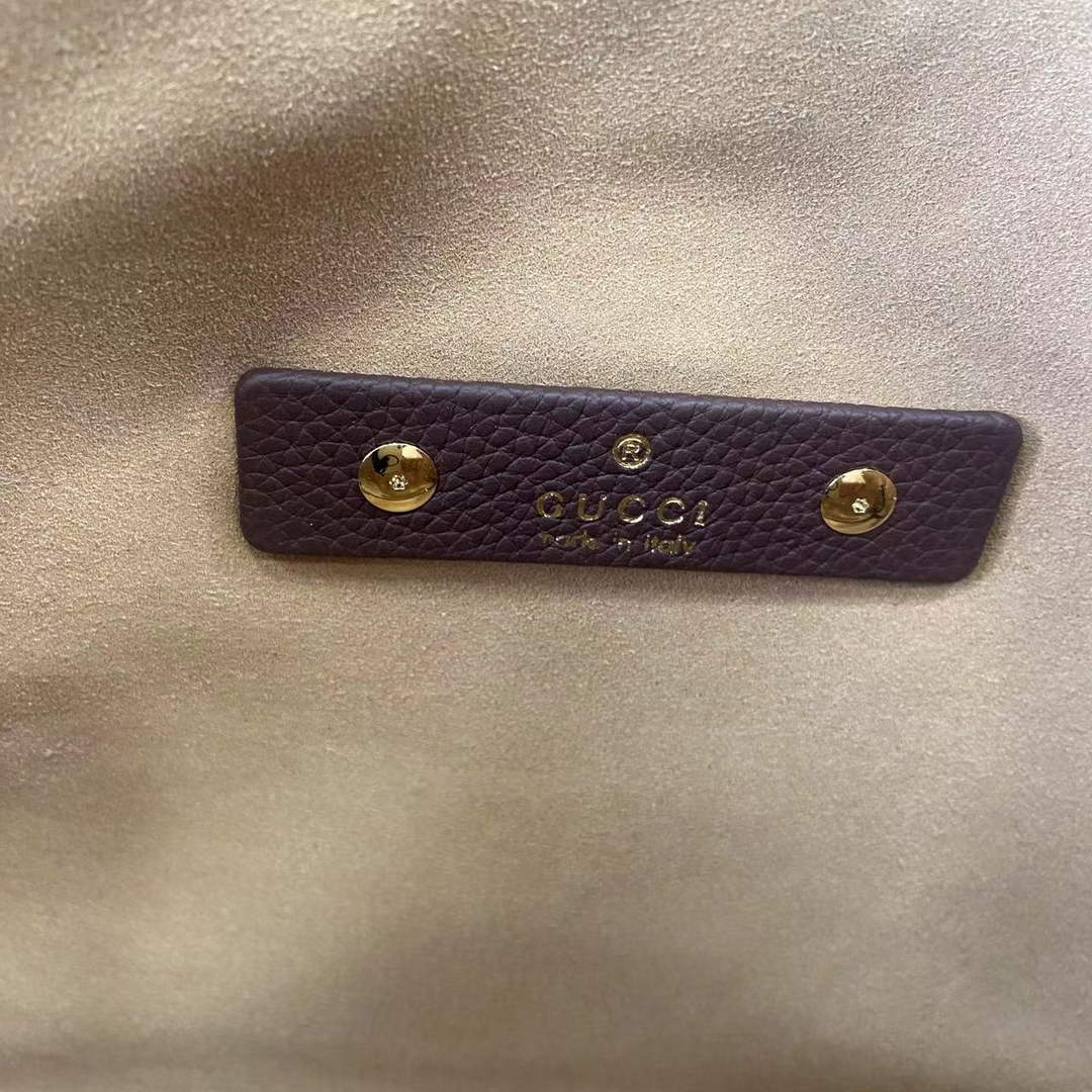 Gucci Softbit maxi shoulder bag, ‎837466 in dark brown leather