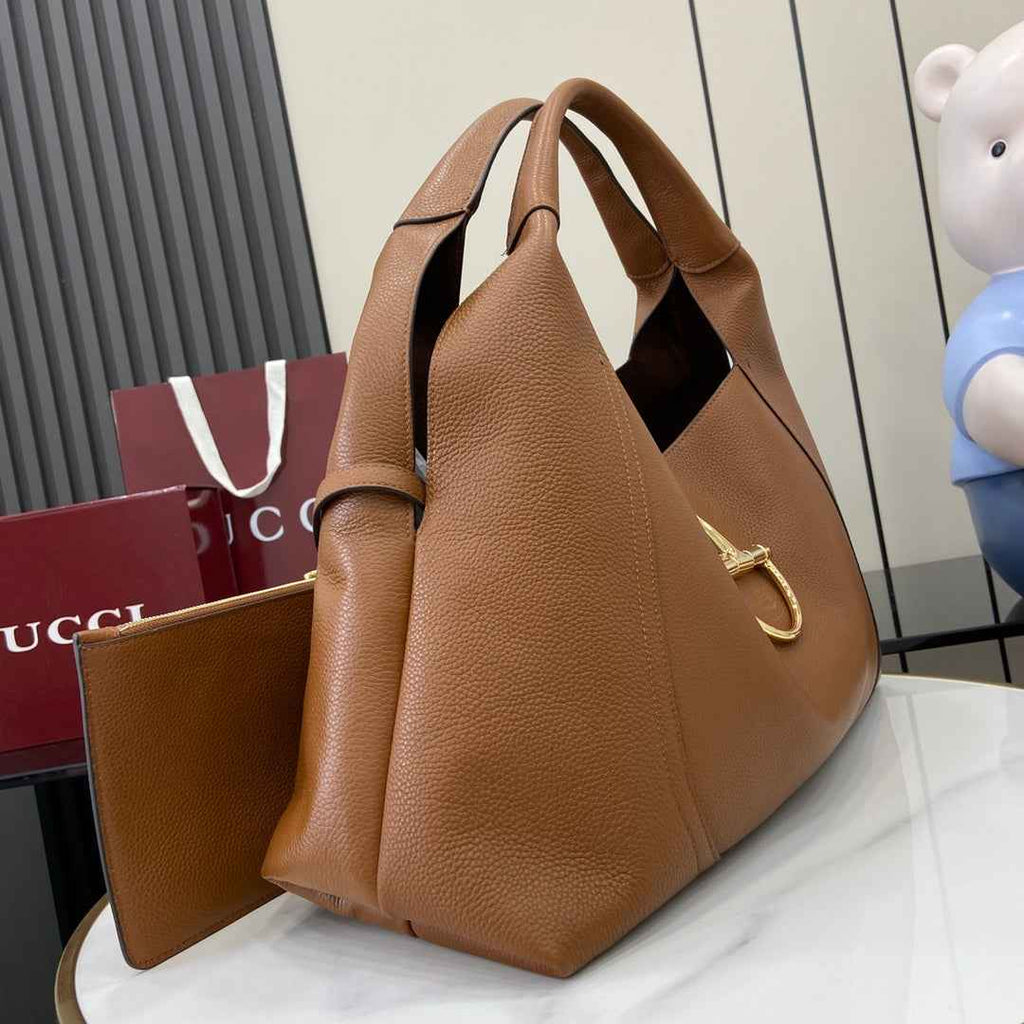Gucci Softbit maxi shoulder bag, ‎837466 in brown leather