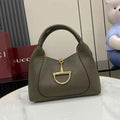 Gucci Softbit medium top handle bag, 837467 in green leather