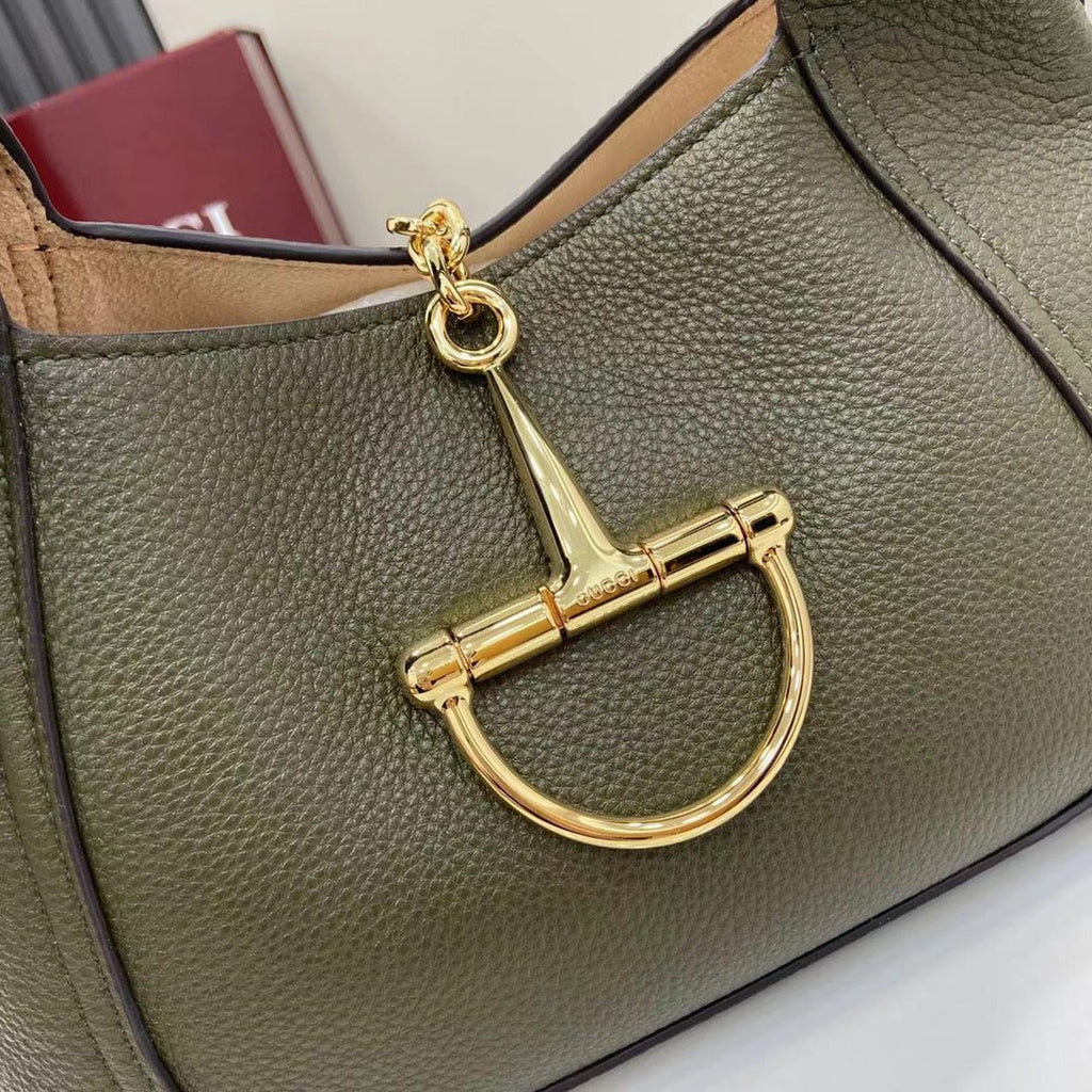 Gucci Softbit medium top handle bag, 837467 in green leather
