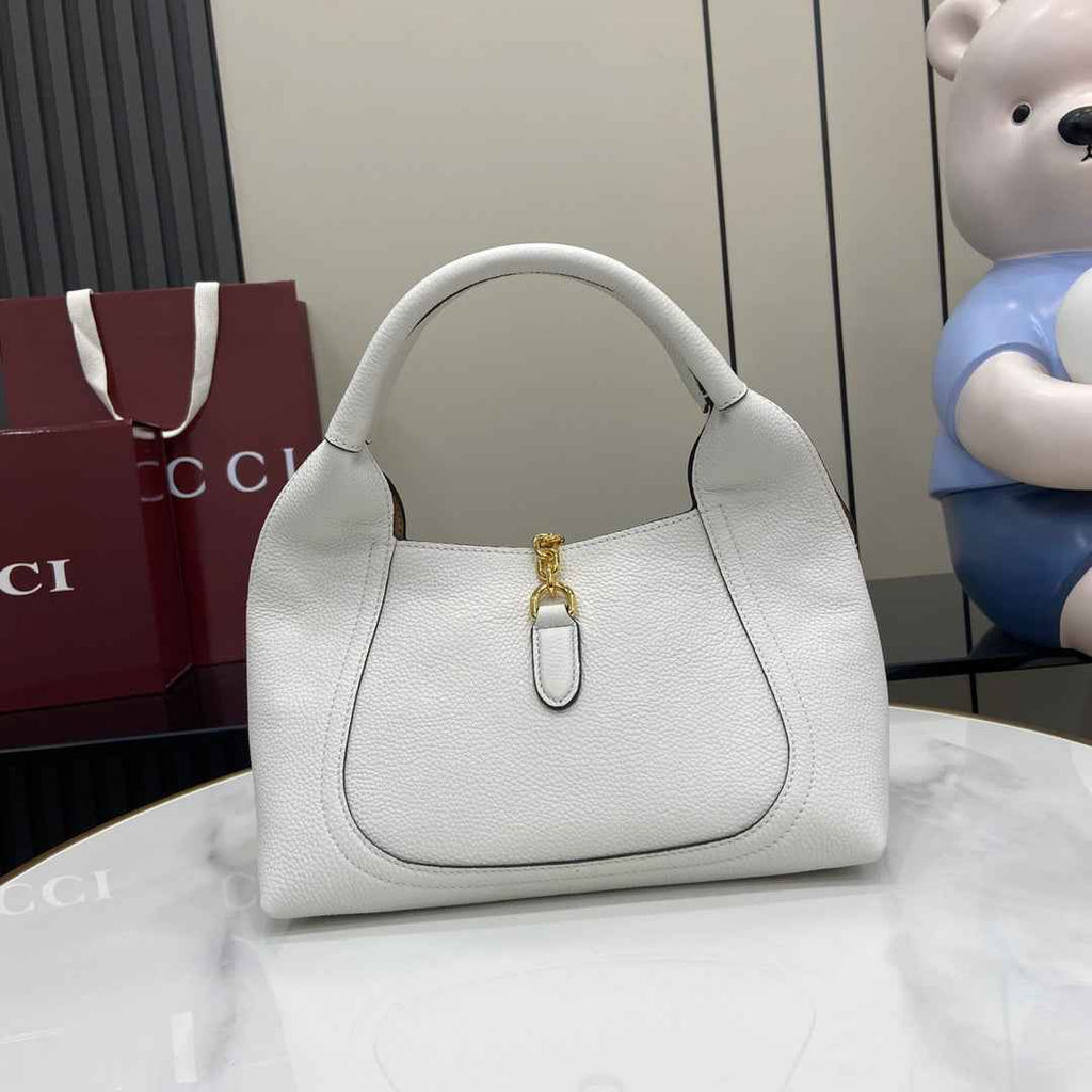 Gucci Softbit medium top handle bag, 837467 in white leather