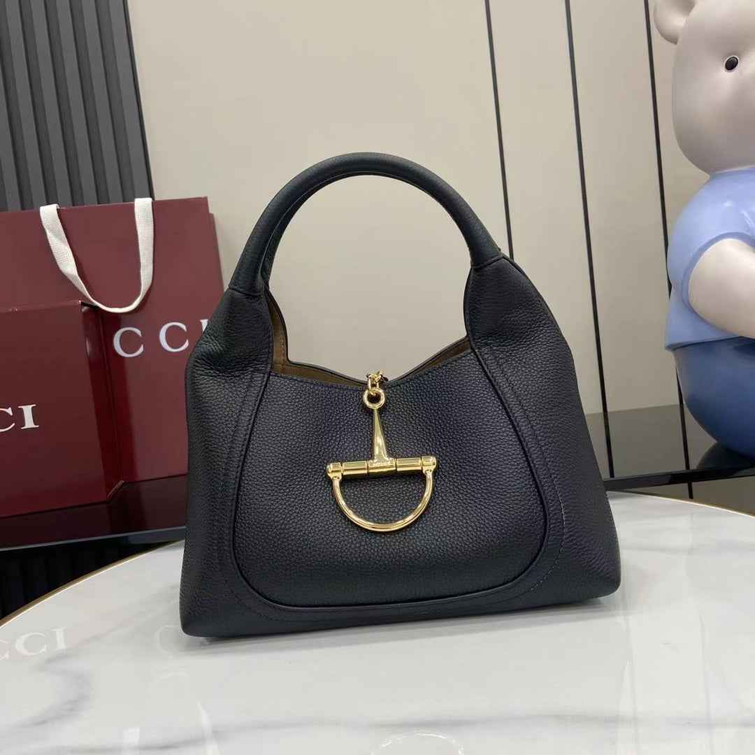 Gucci Softbit medium top handle bag, 837467 in black leather