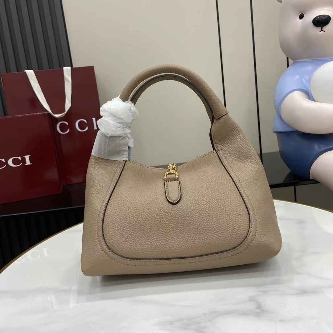 Gucci Softbit medium top handle bag, 837467 in taupe leather