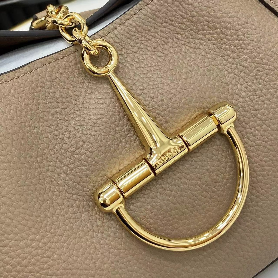 Gucci Softbit medium top handle bag, 837467 in taupe leather