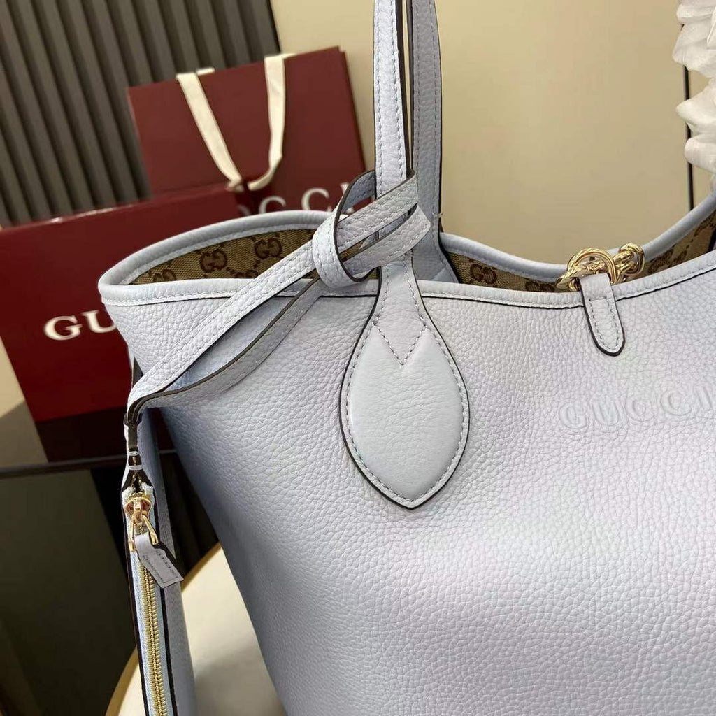 Gucci Totissima large reversible tote bag ‎839112 Blue leather