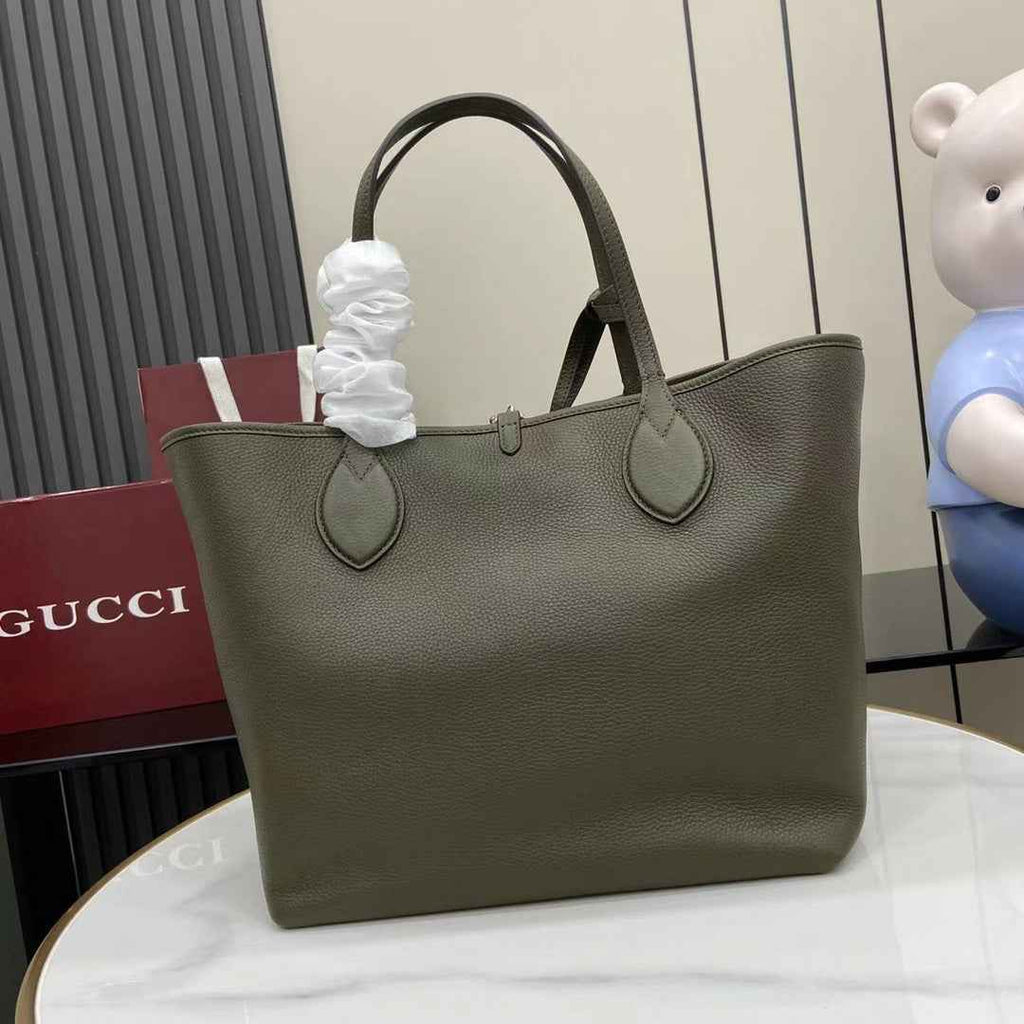Gucci Totissima large reversible tote bag ‎839112 Green leather