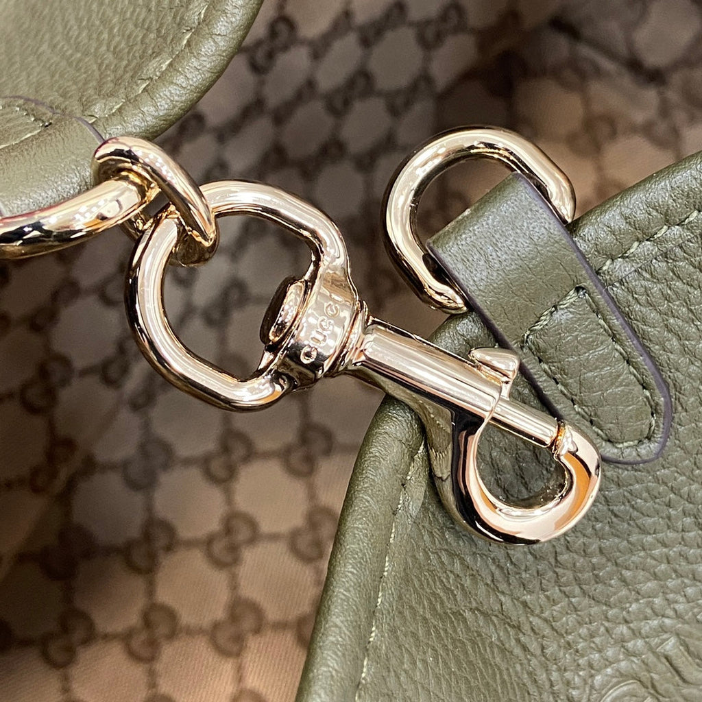 Gucci Totissima large reversible tote bag ‎839112 Green leather