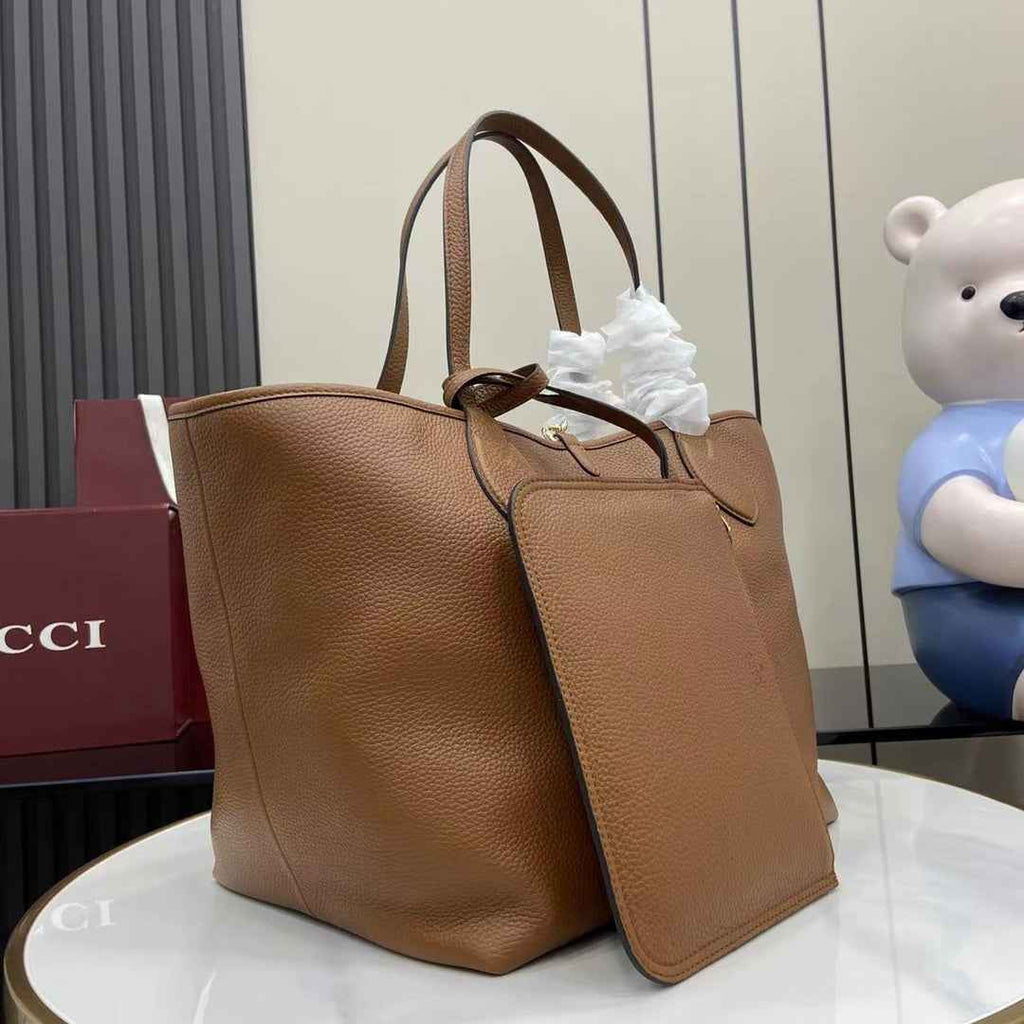 Gucci Totissima large reversible tote bag ‎839112 brown leather