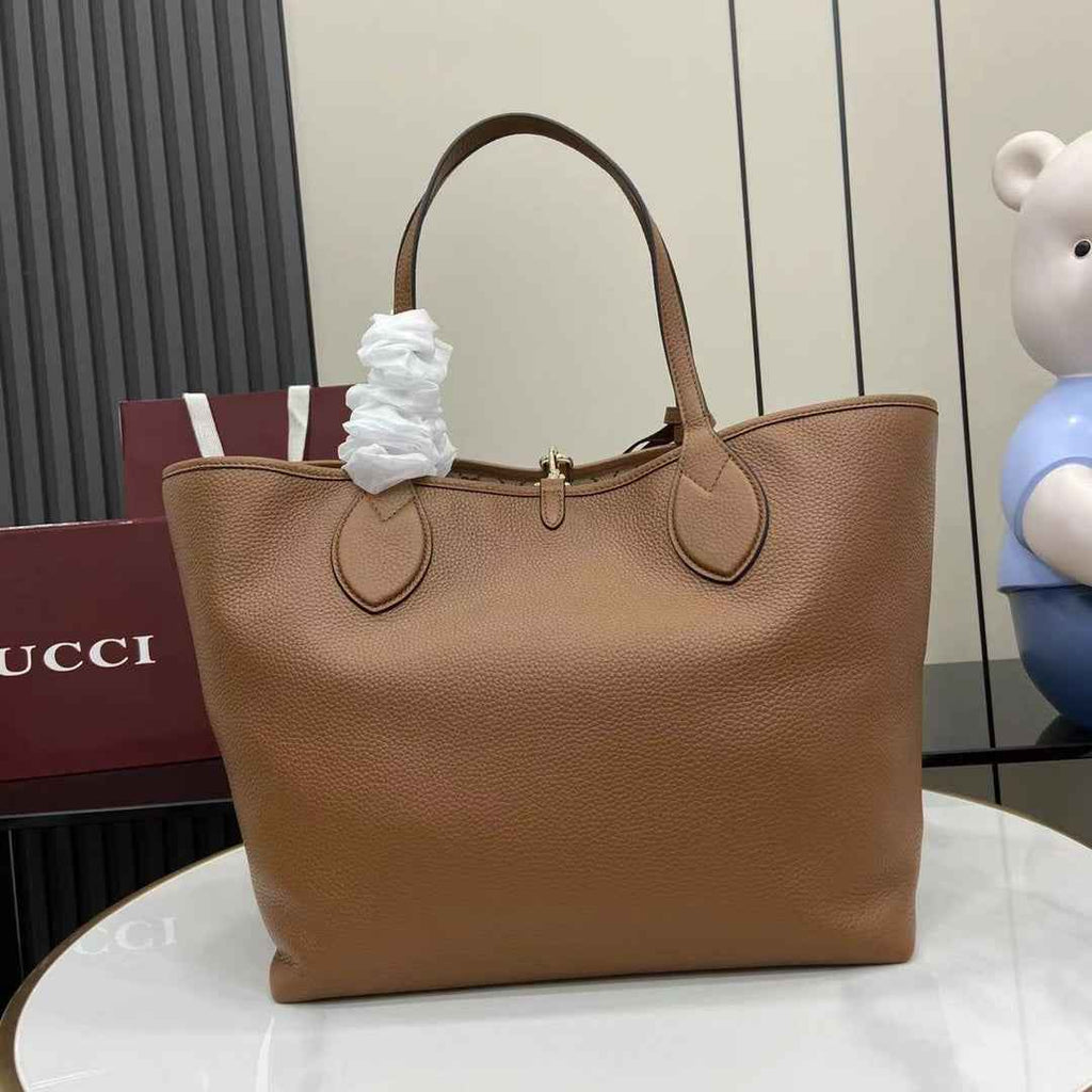 Gucci Totissima large reversible tote bag ‎839112 brown leather