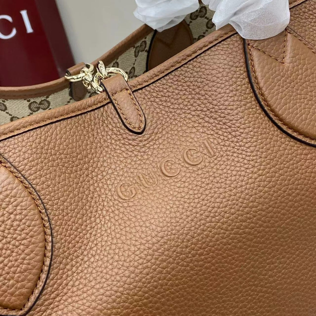 Gucci Totissima large reversible tote bag ‎839112 brown leather