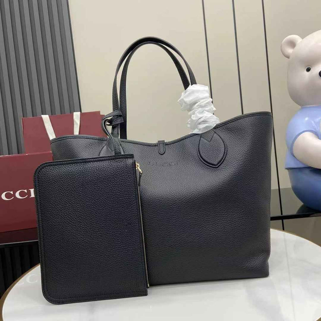 Gucci Totissima large reversible tote bag ‎839112 black leather