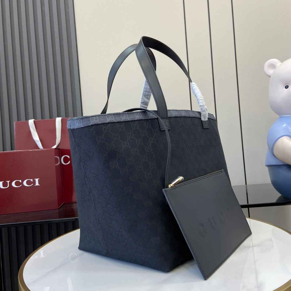 Gucci Totissima medium tote bag 788203 in black GG canvas
