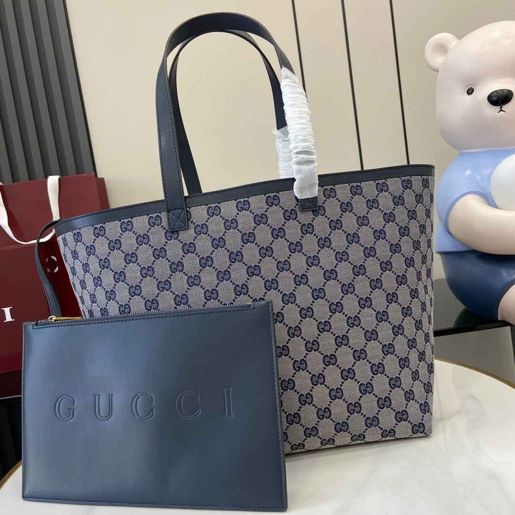 Gucci Totissima medium tote bag 788203 in blue GG canvas