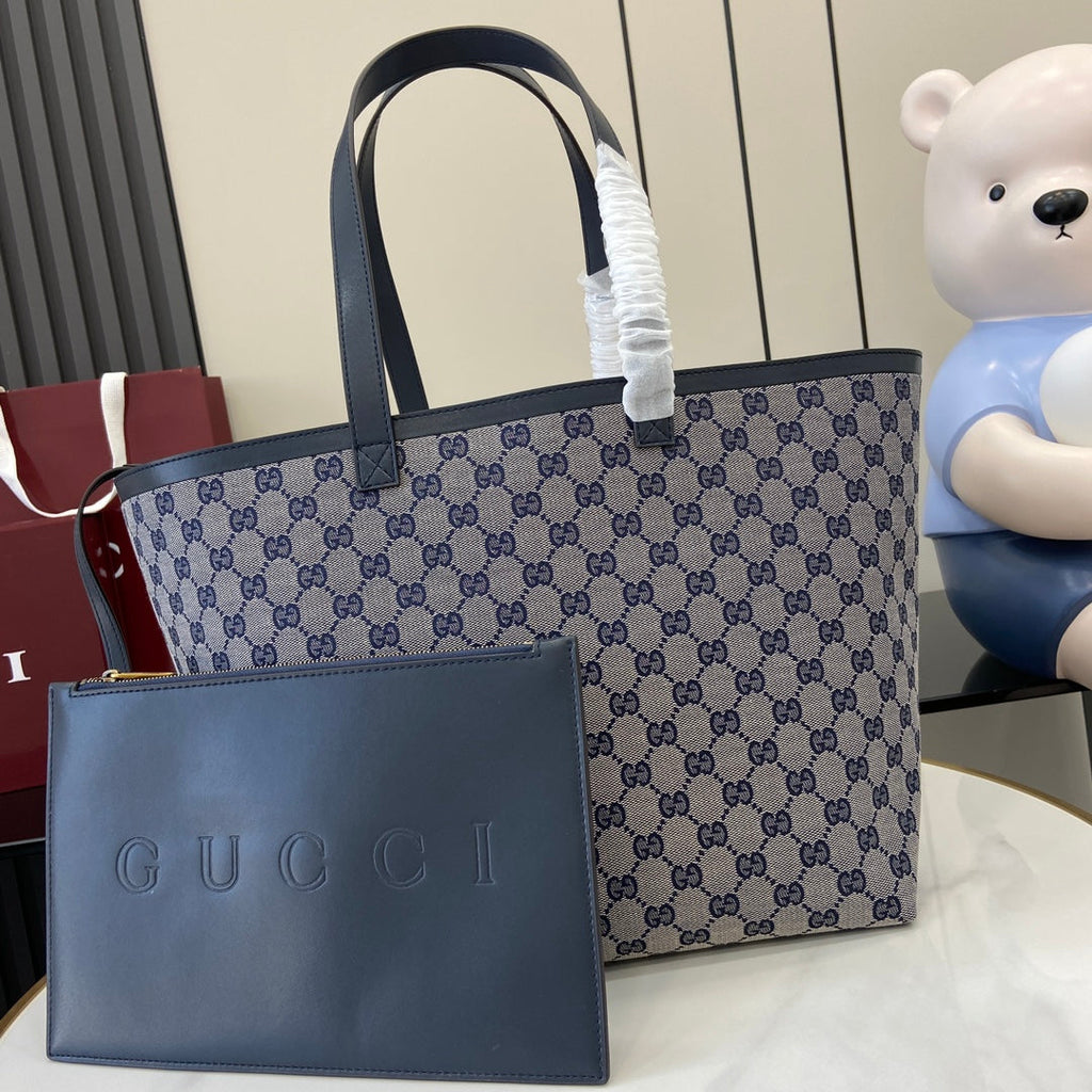 Gucci Totissima medium tote bag 788203 in blue GG canvas