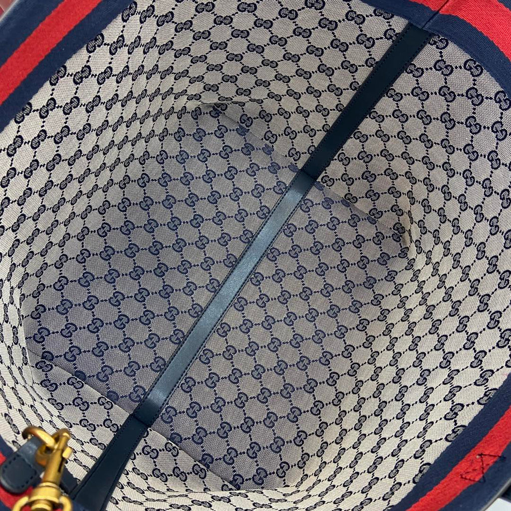 Gucci Totissima medium tote bag 788203 in blue GG canvas