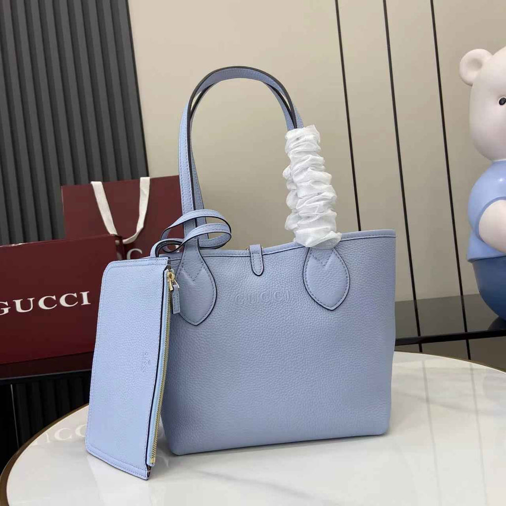 Gucci Totissima small reversible tote bag in blue leather ‎839124
