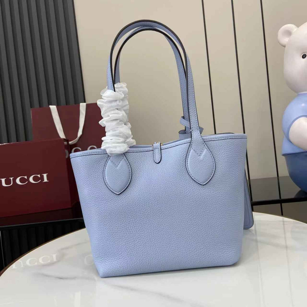 Gucci Totissima small reversible tote bag in blue leather ‎839124