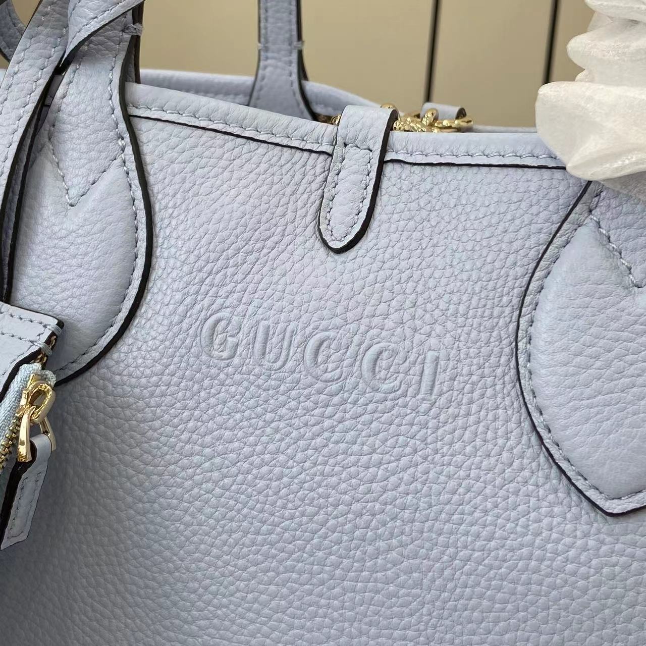 Gucci Totissima small reversible tote bag in blue leather ‎839124