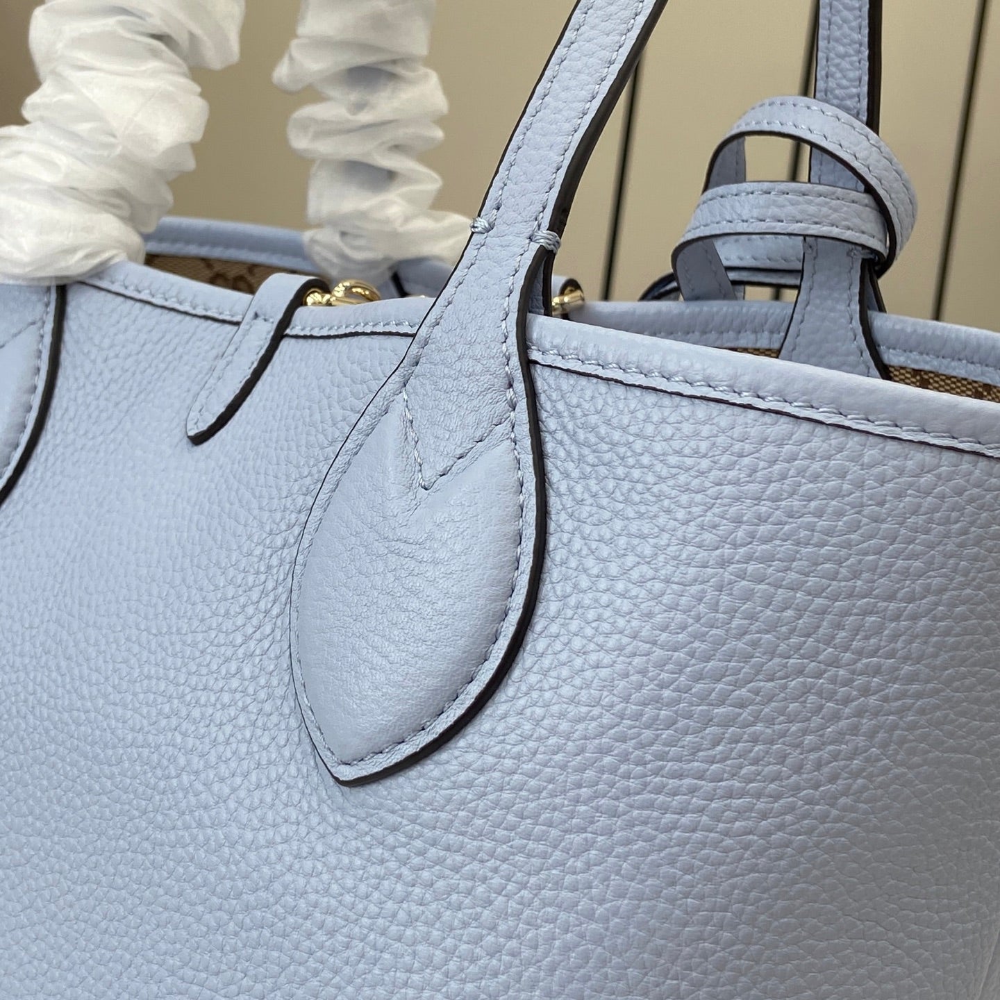 Gucci Totissima small reversible tote bag in blue leather ‎839124