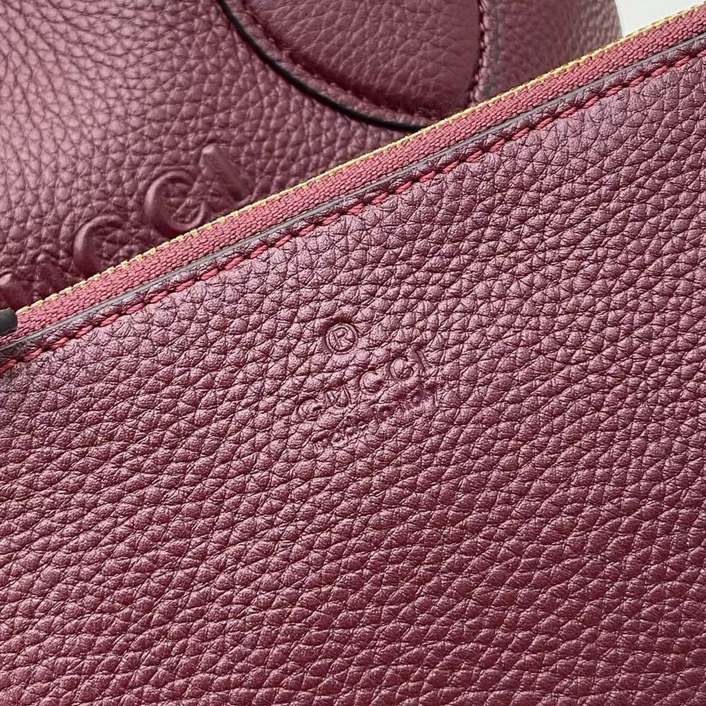 Gucci Totissima small reversible tote bag in Rosso Ancora red leather ‎839124