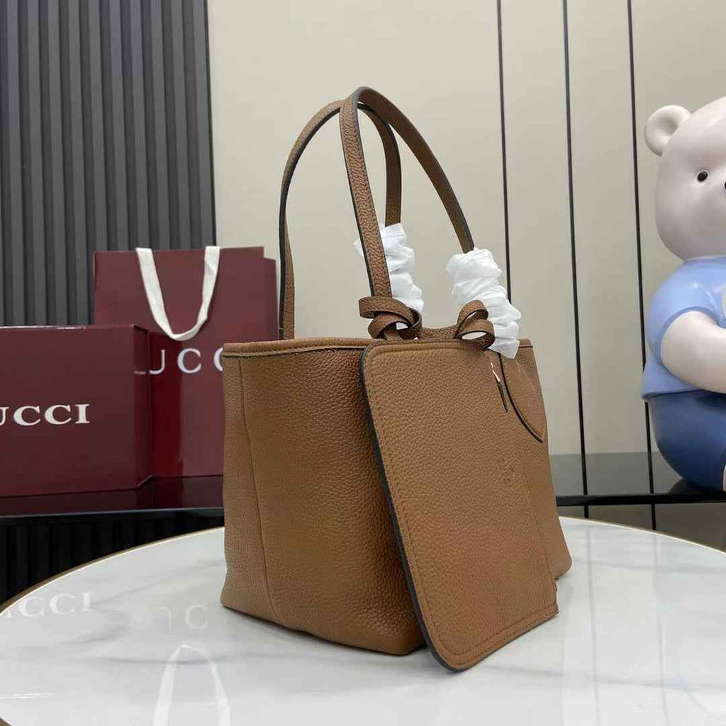 Gucci Totissima small reversible tote bag in brown leather ‎839124