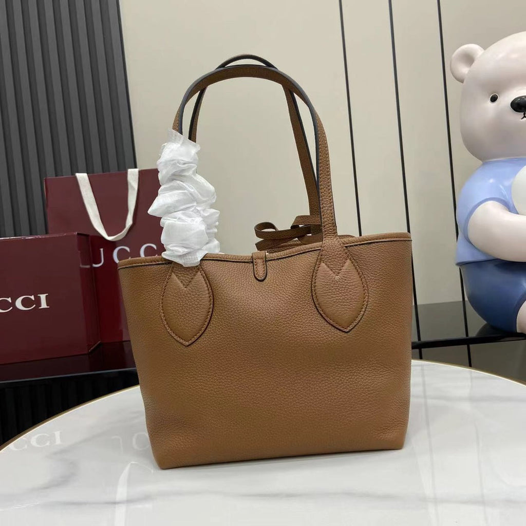Gucci Totissima small reversible tote bag in brown leather ‎839124