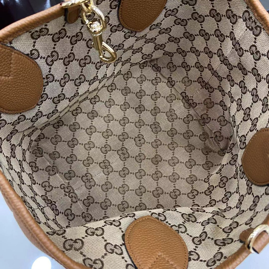 Gucci Totissima small reversible tote bag in brown leather ‎839124