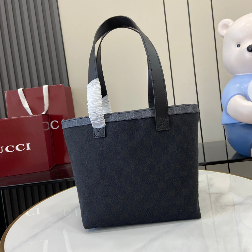 Gucci Totissima small tote bag 788211 in black GG canvas