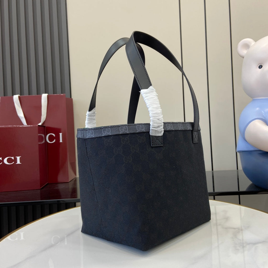 Gucci Totissima small tote bag 788211 in black GG canvas