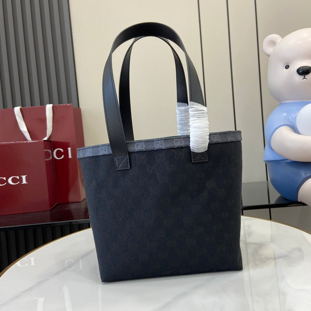 Gucci Totissima small tote bag 788211 in black GG canvas