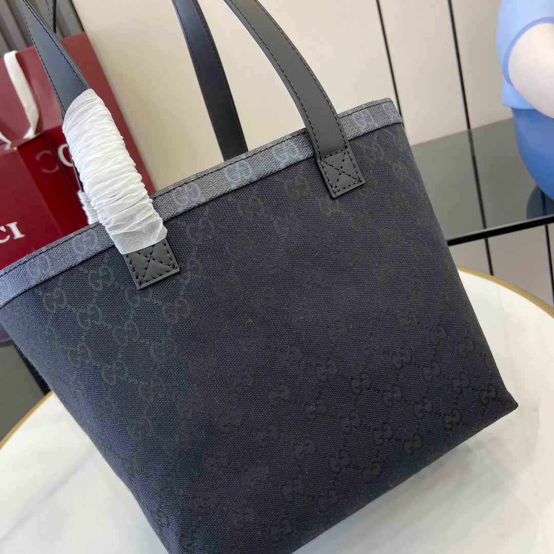 Gucci Totissima small tote bag 788211 in black GG canvas
