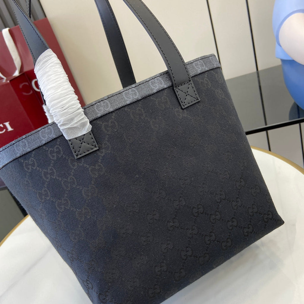 Gucci Totissima small tote bag 788211 in black GG canvas