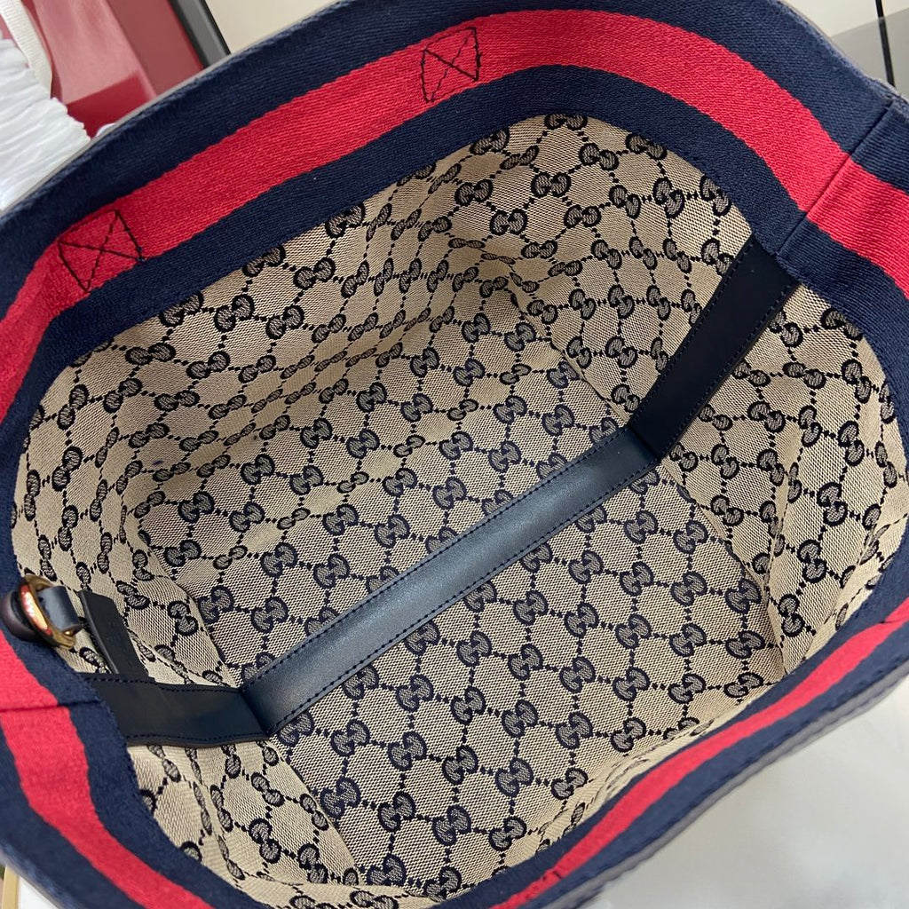 Gucci Totissima small tote bag 788211 in blue GG canvas