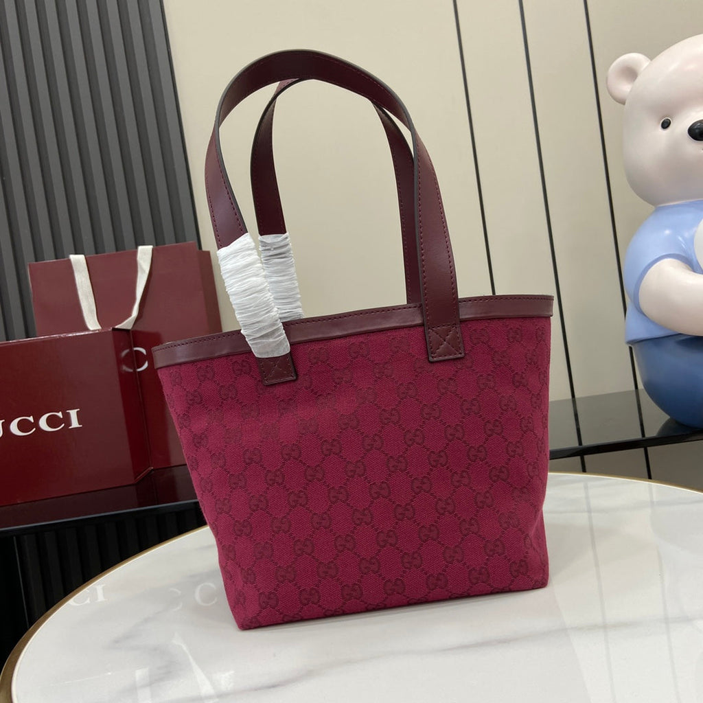 Gucci Totissima small tote bag 788211 in red GG canvas
