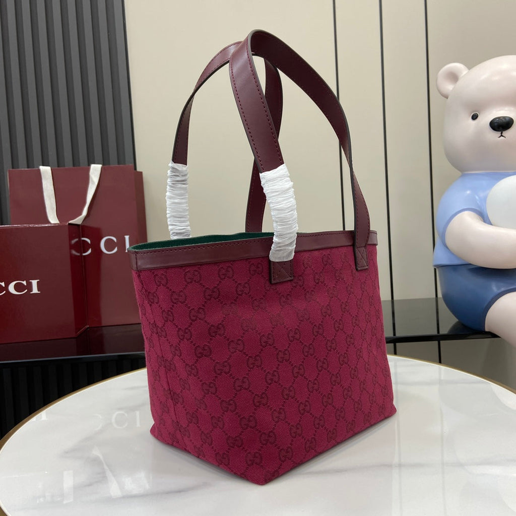 Gucci Totissima small tote bag 788211 in red GG canvas