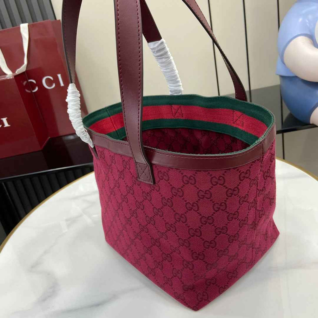Gucci Totissima small tote bag 788211 in red GG canvas
