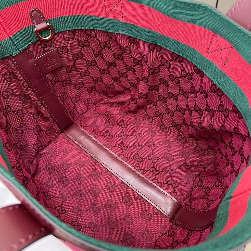Gucci Totissima small tote bag 788211 in red GG canvas