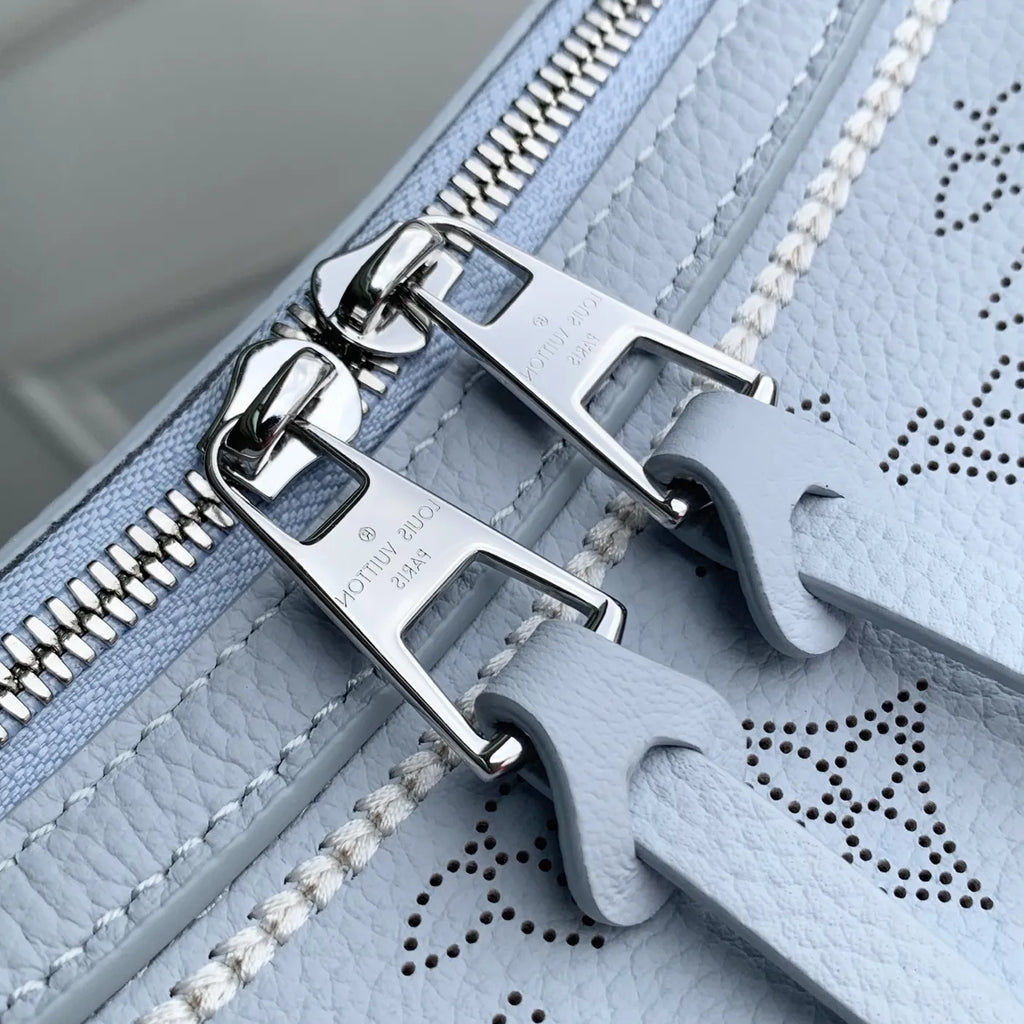Louis Vuitton Hand It All PM Bag, M29317 Blue Olympe Perforated Mahina