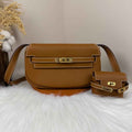 Hermès Brown Swift Kelly Moove Bag Gold 825662