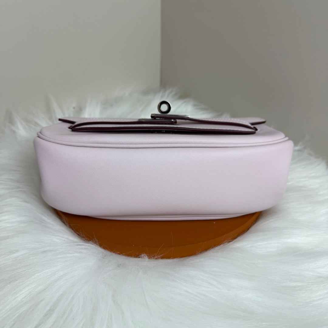 Hermès Pink Swift Kelly Moove Bag Silver 825667