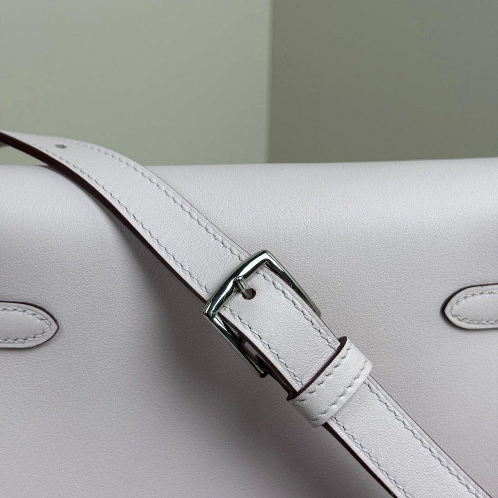Hermès Pink Swift Kelly Moove Bag Silver 825667