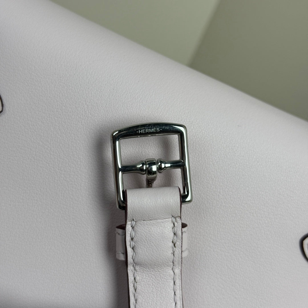 Hermès Pink Swift Kelly Moove Bag Silver 825667
